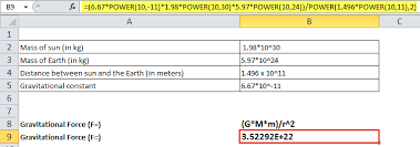Power Function In Excel Formula