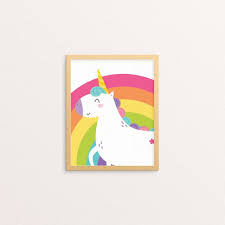 Sun Unicorn Rainbow Printable Wall Art