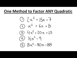 One Simple Way To Factor Any Quadratic