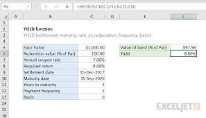excel yield function exceljet