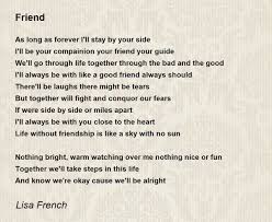 friend friend poem by lisa french