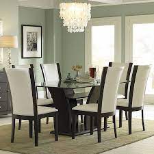 Daisy Glass Top Dining Room Set With