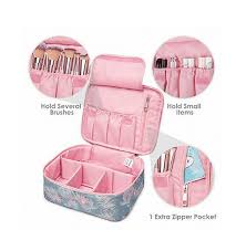 flamingo print makeup organizer bag