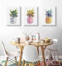 Colorful Pineapple Canvas Wall Art