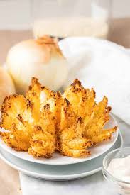 air fryer blooming onion plated cravings