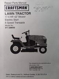 sears craftsman 17 5 hp 42 lawn
