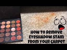 remove eyeshadow stain from carpet