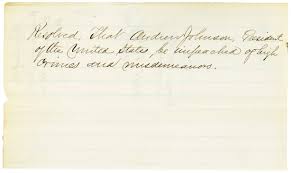 Impeachment Of President Andrew Johnson National Archives