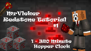 Minecraft Easy 1 320 Minute Hopper Clock Tutorial Youtube