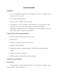 Questionnaire Interview Observation And Rating Scale