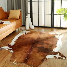 rug imitation cowhide carpet room