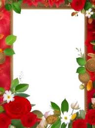 photo frame with flowers leaves birds