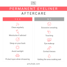 permanent eyeliner aftercare wet dry