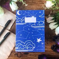 Carnet de notes à couverture souple lune et étoiles journal - Etsy France