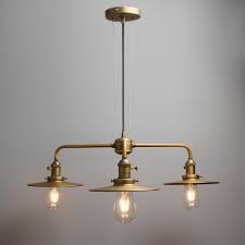 Cluster 3 Way Ceiling Pendant Light Vintage Industrial Bar Metal Copper Lamp Fixture