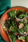 baby spinach salad with dates   almonds