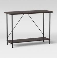 Wood And Metal Console Table Espresso