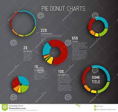 Vector Donut Pie Chart Templates Stock Vector Illustration