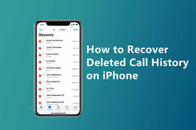 recover deleted call history on iphone