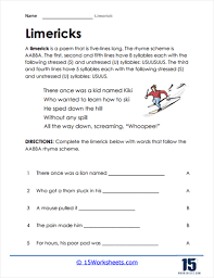 limerick worksheets 15 worksheets com