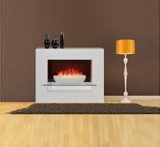 Pebbles Fireplace With White Mantel