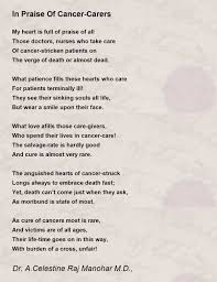 cancer carers poem by dr john celes