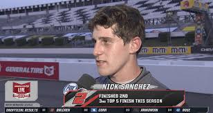 nick sanchez on runner up finish at