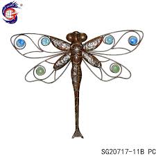 Colorful Large Metal Dragonfly Wall Art