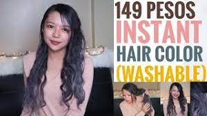 instant hair color washable