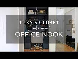 a closet into an office nook