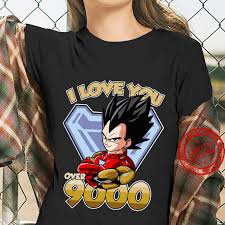 Such as dragon ball z: I Love You Over 9000 Dragon Ball Vegeta Shirt
