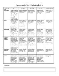 Persuasive essay rubric for  th grade