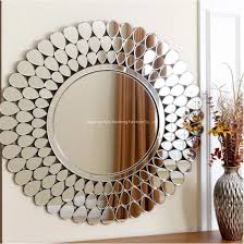 round sliver art mirror wall decorative