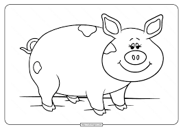 In case you don\'t find what you are looking for, use the top search bar to search again! Printable Cute Pig Coloring Pages