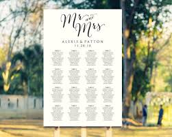 Mr And Mrs Wedding Seating Chart Template In Four Sizes