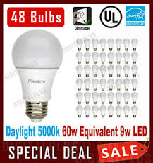Lot Of 48 Maxlite 9w Led Bulb 60 Watt Replace A19 Daylight 5000k Led Light 60w Ebay