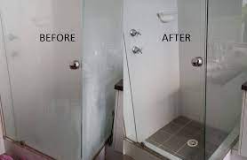 glass shower doors with baking soda