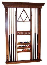 Hardwood Deluxe Pool Cue Rack From