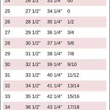 Jean Size Chart