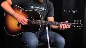 The Ultimate Acoustic String Comparison Extra Light Vs Custom Light Vs Light Vs Medium Youtube
