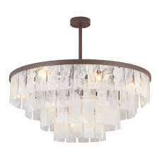 Glacia Round Glass Chandelier Large