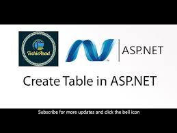 creating asp net table in asp net you
