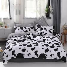 cow print bedding linen set double size