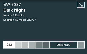 Sherwin Williams Dark Night Sw 6327 A