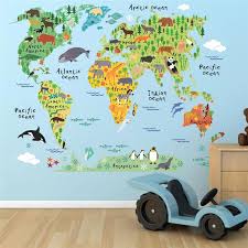 map wall decals for kids rooms