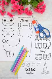 Download this lovely pack of 12 magical unicorn colouring pages, with lots of details for kids to colour in. Mix And Match Llama Coloring Page Craft Messy Little Monster