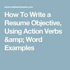 How To Write A Career Objective On A Resume Resume Genius  Great