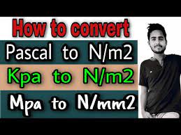 unit conversion of pascal pascal to n
