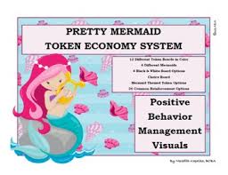 Mermaid Token Economy System Positive Behavior Management Reward Chart