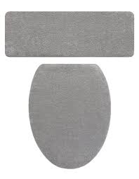 Gray Terry Cloth Lined Toilet Seat Lid
